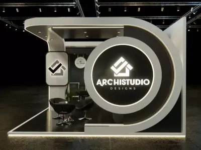 Exhibition booth design 3D model 11m x 6m 3D model 3D model