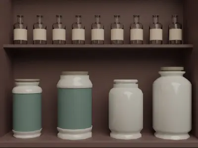 Apothecary pendulum clock Low-poly 3D model