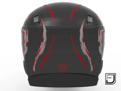 Black Helmet H10 3D model