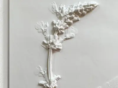 Plaster Two Photo Frame 246 Low-poly 3D model