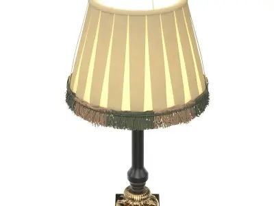 Carla Lampshade Decorative Trim Table Lamp 3D model