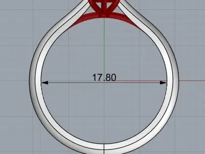 Ring width gem 3D print model
