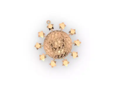 Christmas Star ornament Ball 3D print model
