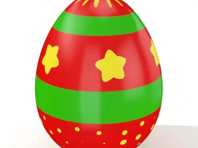 Easter egg N008 Low-poly 3D model