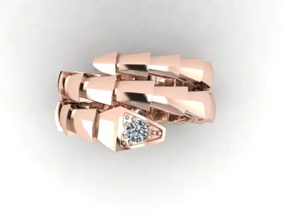 Snake ring bul 02 3D print model