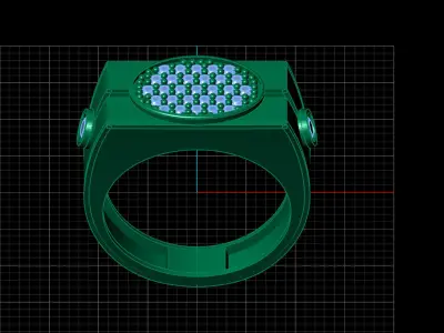 Print Ready STL 3DM  Gents Rings Diamond Men Ring  3D print model 106