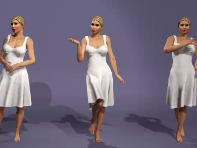 Realistic Elegant Female Character Ivanka Trump 3D model 3D model