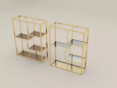 fancy shelves Free low-poly 3D model