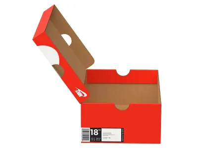 Nike Shoe Box PBR 01 Low-poly 3D model