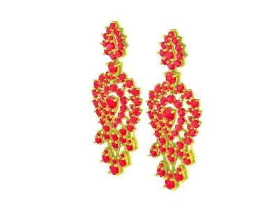 5836 viet nam luxury diamond women earrings 3D print model