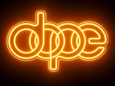 Dope Neon Sign 3D model