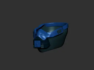 helmet high poly sculpt 3d printable  3D model 8