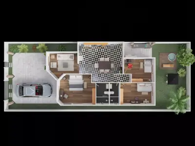 3D Plan Floor House  3D model