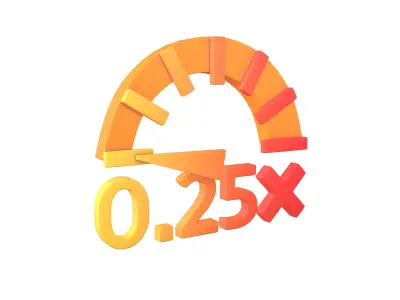 Speed 0 point 25 Symbol v1 003 Low-poly 3D model