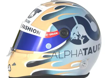 F1 Alpha Tauri Helmets 2023 3D model