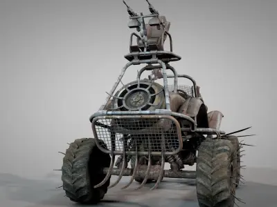 Apocalyptic War Cars v2 3D model