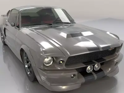 Mustang Eleanor Low Poly 3D model