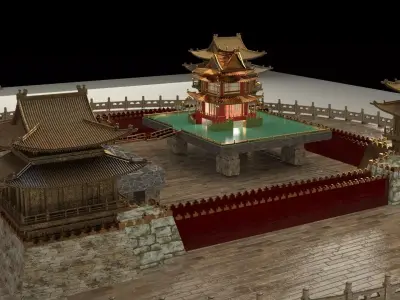 Chnese castle 3D model