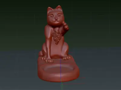 3D Printable Cat Candleholder 3D print model