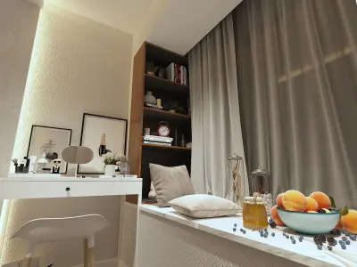 Versatile and Functional 3D Bedroom Design 3D model