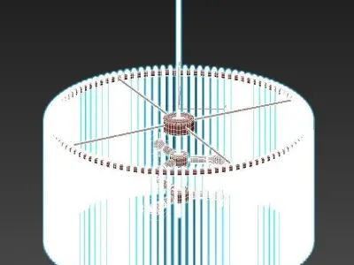 GLASS CICLES CHANDELIER 3D model