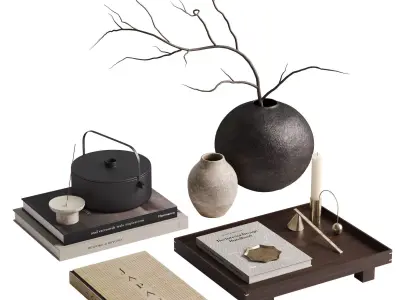 Wabi Sabi Decor Set 3D model