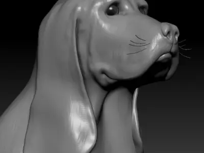 Dog beagle Low-poly 3D model