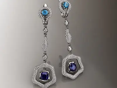 earrings N - 185 3D print model