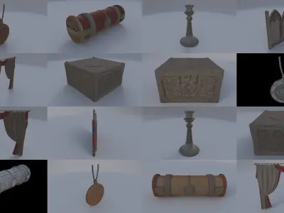 Medieval decoration 38 items collection