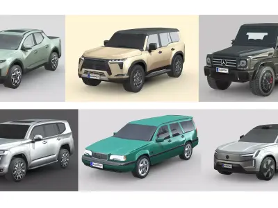 Low-Poly Car Pack 014 - Elegant Estates
