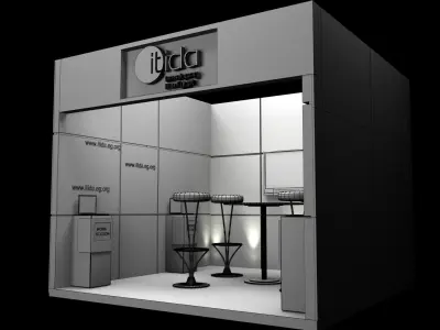 Booth Exhibition Stand a377a 3D model