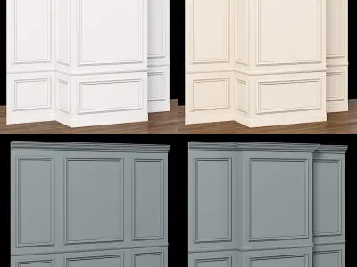 Wall molding 11  Boiserie classic panels 3D model