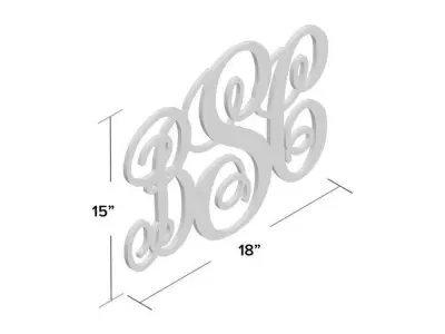 Handmade Text Wall Decor Free 3D model