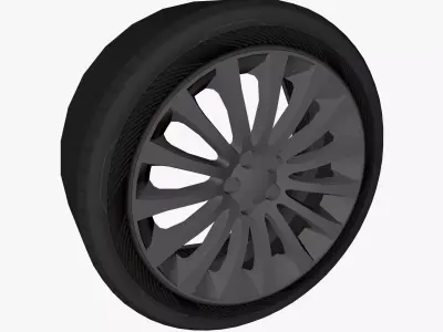 Car Tire Low-poly 3D model