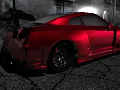 Nissan 370Z GT-R Modified Low-poly 3D model