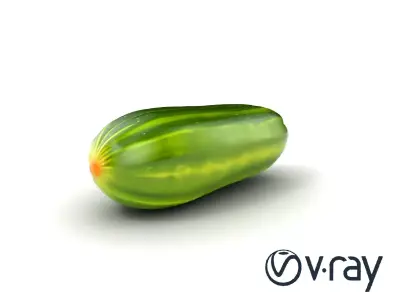 Fresh Cucumber Vegetable model pack Low-poly 3D model