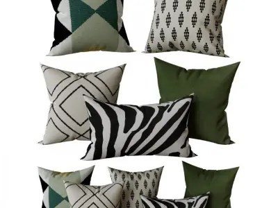 Decorative set pillow 6 3D model