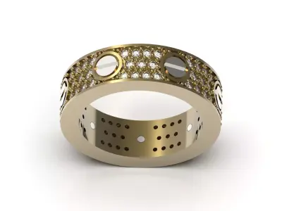 Luxury eternity cad jewelry ring model rr0069 3D print model