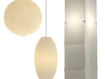 Akari Paper Japan Lantern Collection Isamu Noguchi 3D model