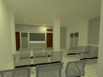 the hospital clinic design interior 3D print model