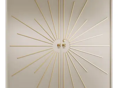 Modernist Double Entry Door 3D model