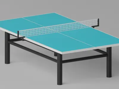 Cartoon Table Tennis Ping Pong 3D model