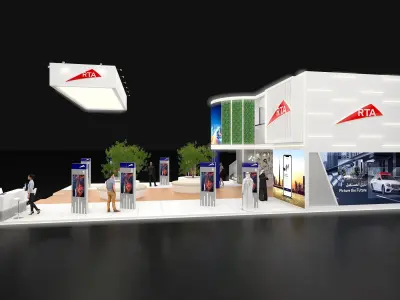 12x17 All Side open Exhibition Stand 3D model 3D model