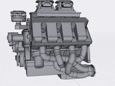 Pro Stock Boss9 Kaase BBF Tunnel Ram 3D print model