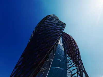 SKYSCRAPER - GLASS TOWER - FUTURE CITY ARCHITECTURE 3D model