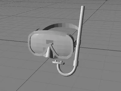 Scuba Diver Mask Type 1 3D model