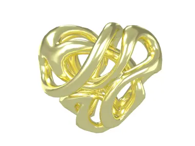 Abstract Heart Shape v2 005 Low-poly 3D model