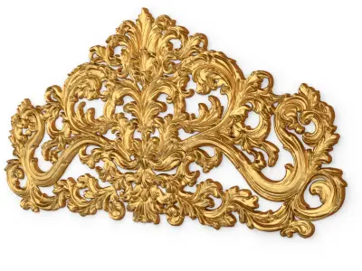 Classic Carved Bed 3D model 20 3D print model