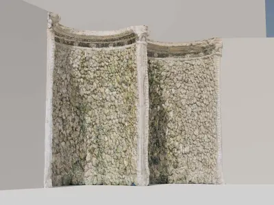 Stone Wall Niches  Low-poly 3D model