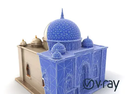 Grand Mosque Architectural Model Pack Low-poly 3D model